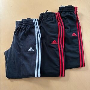 Adidas Kids' Black and Gray Track Pants